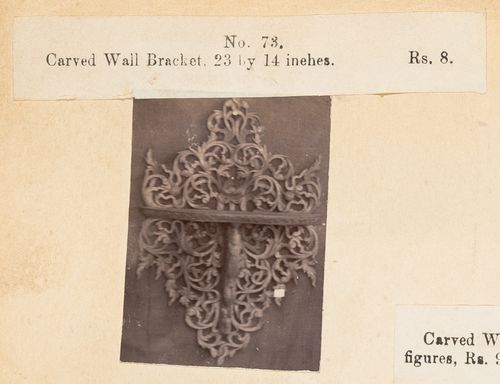 View of a bracket, F. Beato Limited, C Road, Mandalay, Burma (now Myanmar)