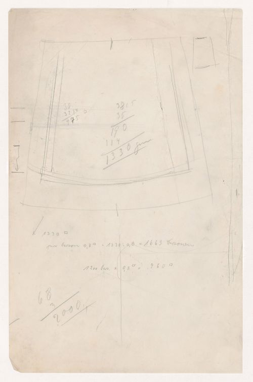 Sketch plan for an auditorium for Illinois Institute of Technology
