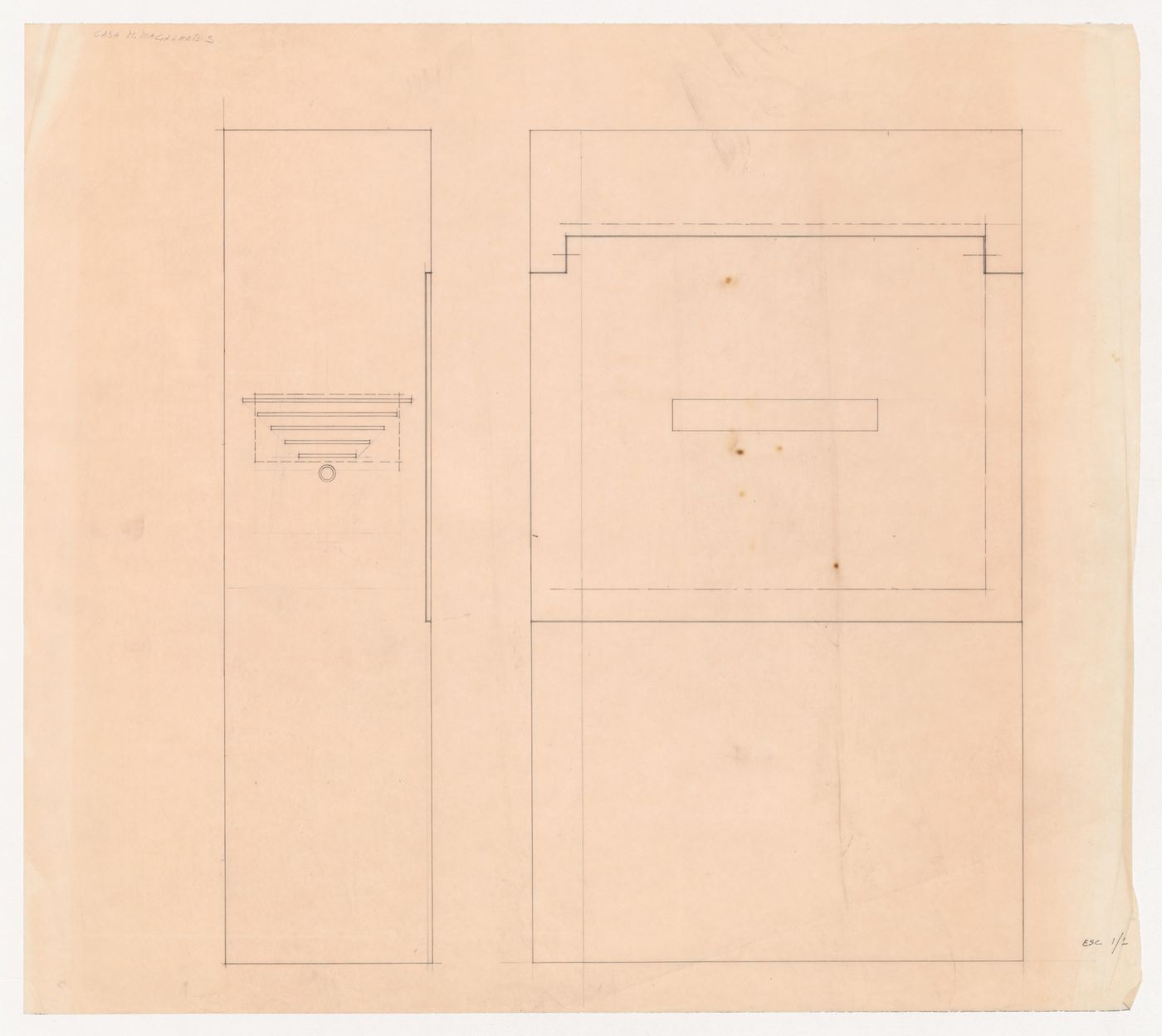 Drawings for intercom for Casa Manuel Magalhães, Porto