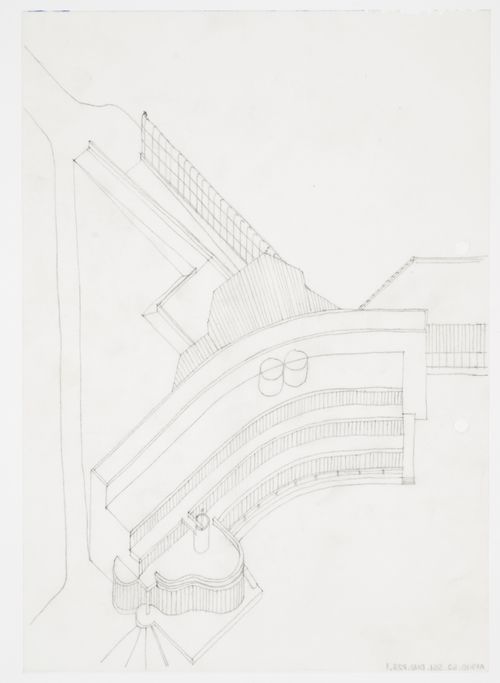 British Olivetti Headquarters, Milton Keynes, England: axonometric