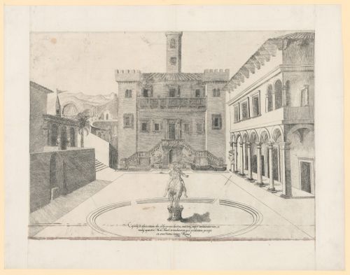 Perspective of the Piazza del Campidoglio, Rome, before Michelangelo's alterations