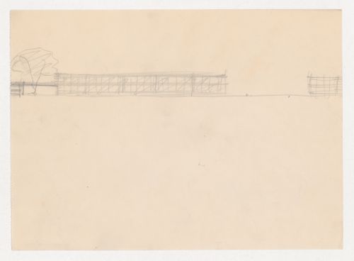Sketch elevation for a campus building for Illinois Institute of Technology