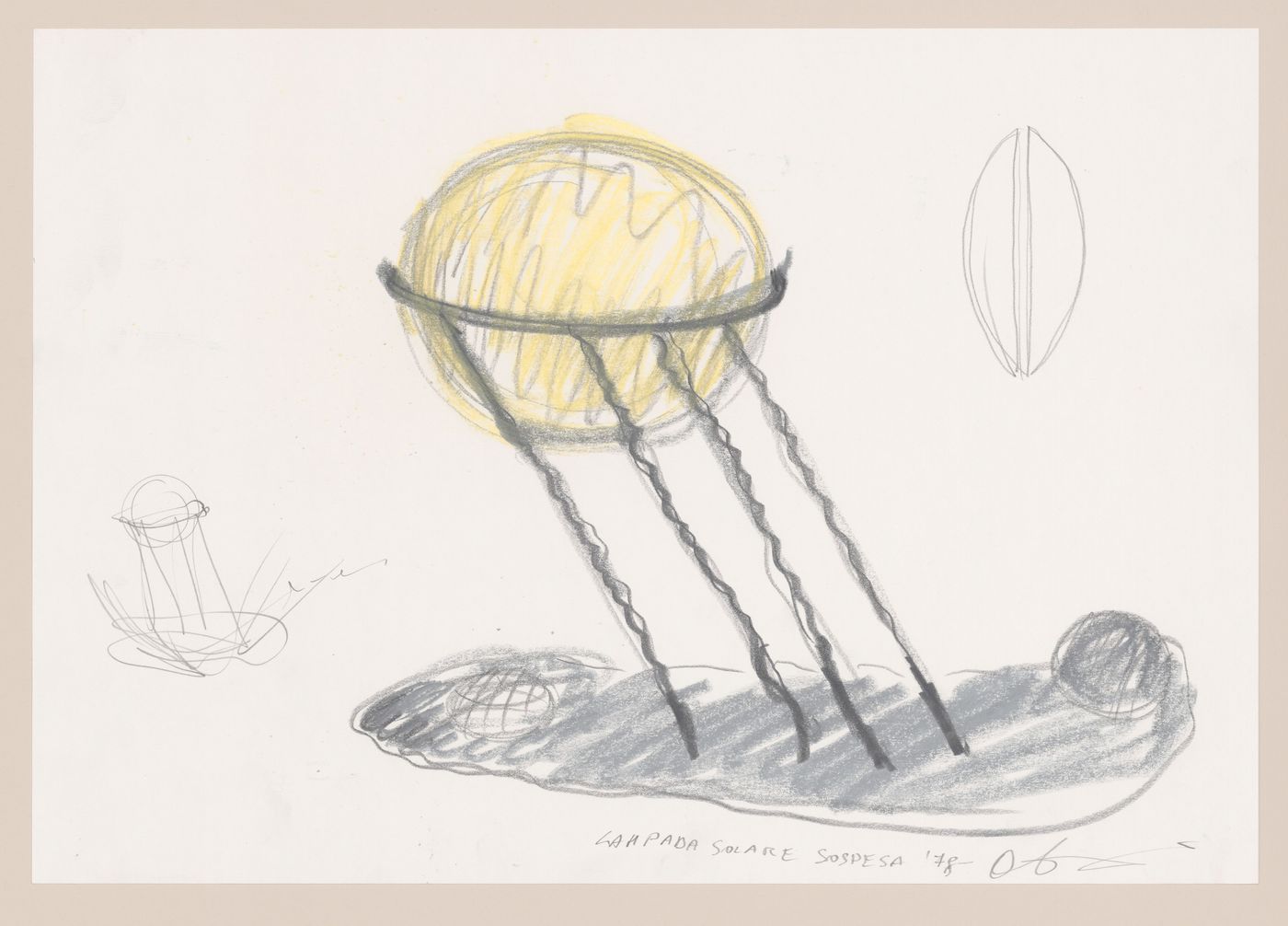 Sketch (from the project-file "Sketches and drawings on various projects, including lamp designs, 1970s-1980s")