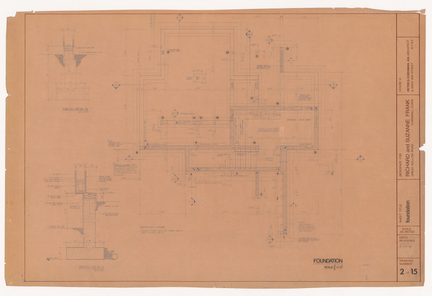 Plan for House VI, Cornwall, Connecticut