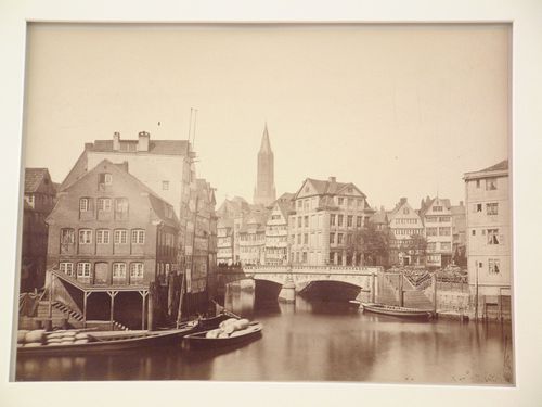 View of Winser street bridge, Hamburg, Germany