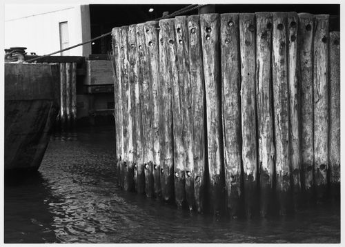 View of an harbour pier, New York City, New York