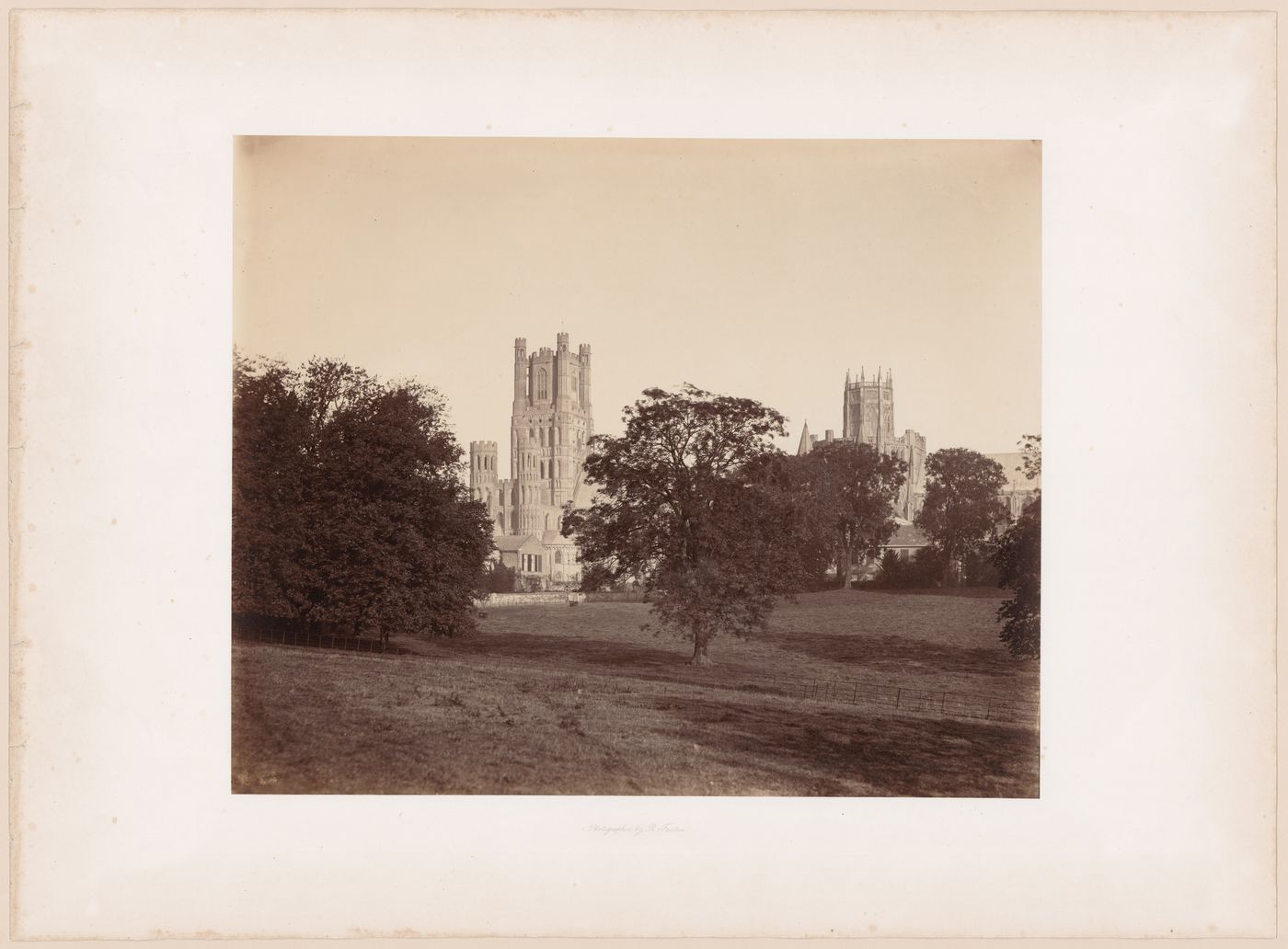 Ely Cathedral, from the Park, 1857
