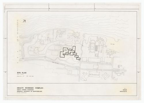 Site plan for Memorial University of Newfoundland, Health Sciences Complex, St. Johns, Newfoundland
