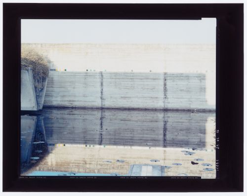 Looking east at sunset, Carlo Scarpa's Tomba Brion, San Vito d'Altivole, Italy