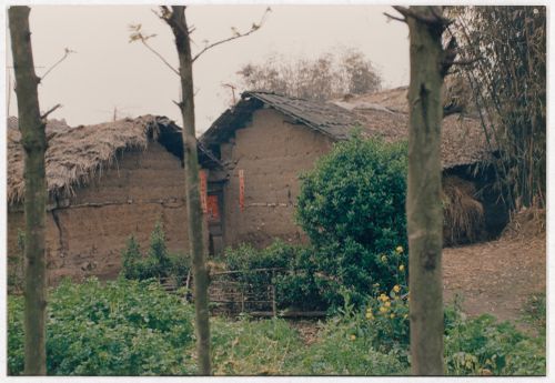 View of rural houses in Sichuan province, China