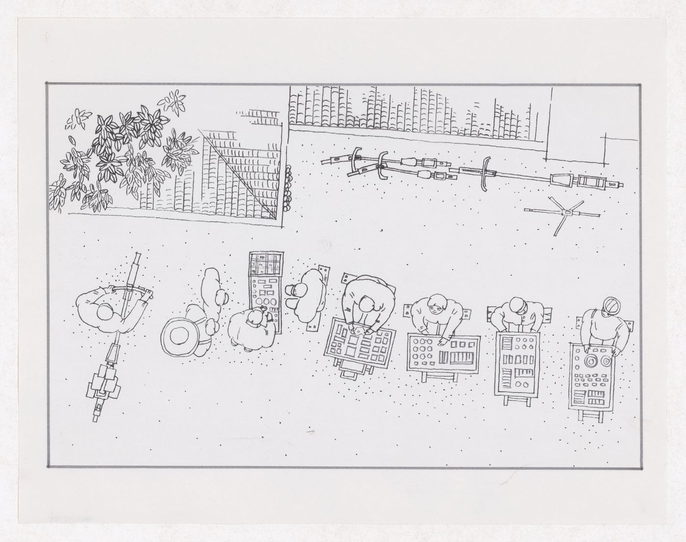 Illustration showing the traditional living patterns for the Sichuan housing project for "Housing a Billion: Urban Upgrading: Design Ideals for Rural China" publication