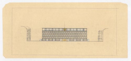 Façade elevation, United States Chancellery Building, London, England