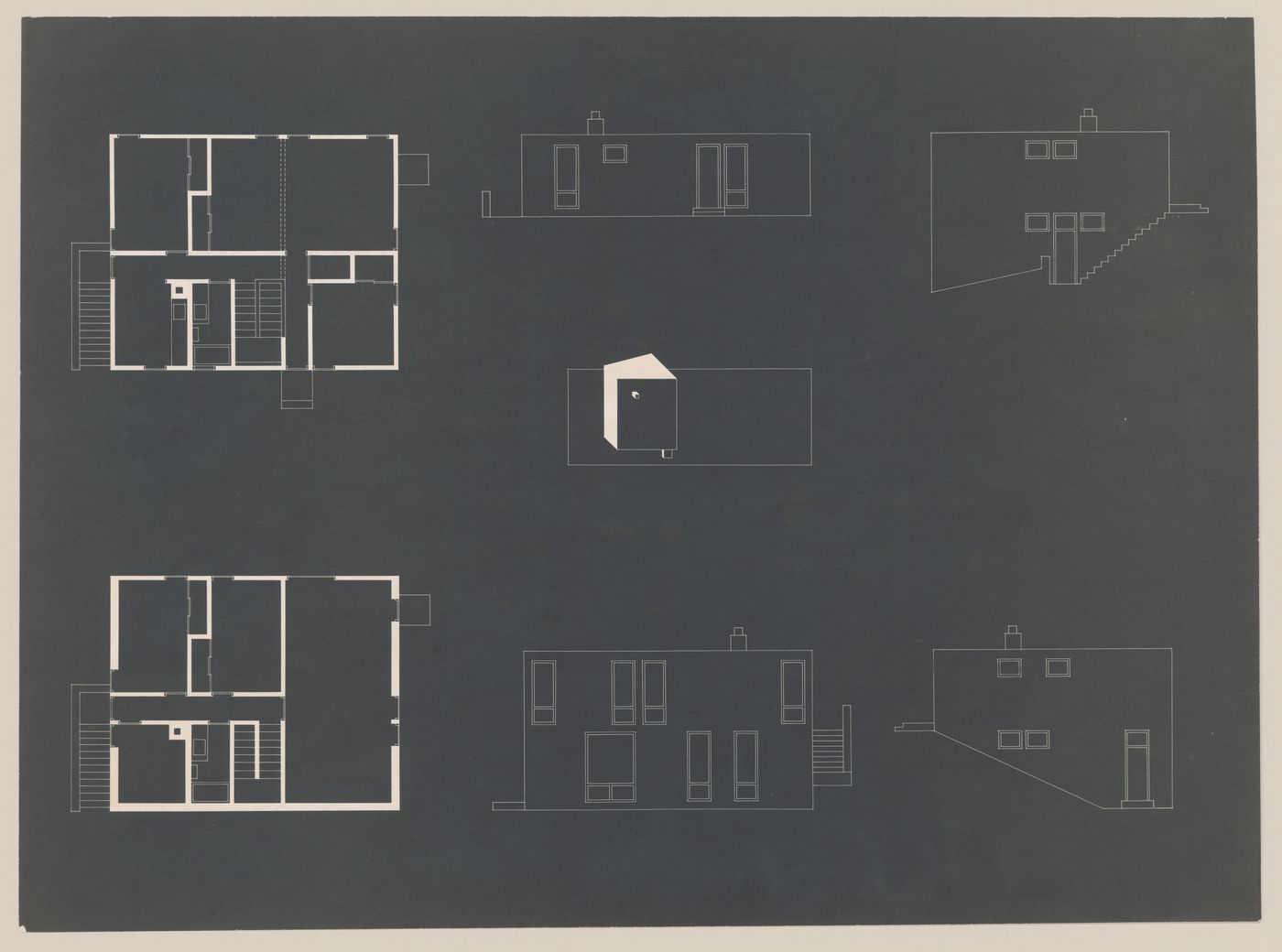 Plans and elevations for Economy House II