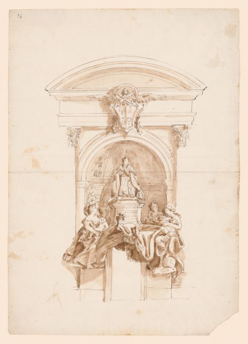 Sketch elevation of Bernini's tomb of Alexander VII, St. Peter's, Rome