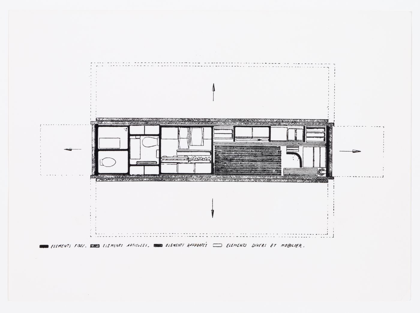 Floor plan for a Prefabricated house in Europe