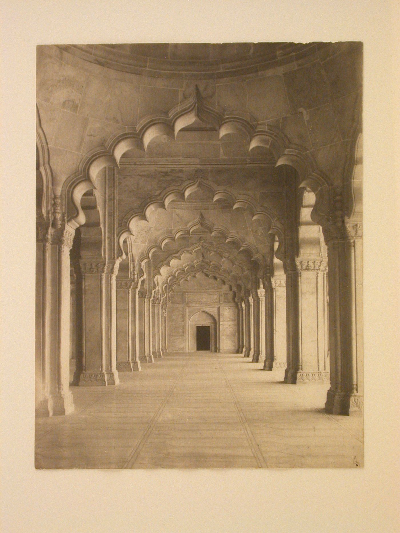 Interior view of the Moti Masjid [Pearl Mosque], Agra Fort, Agra, India