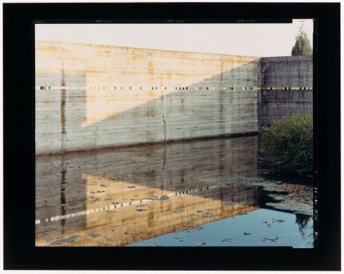 Brion family tomb, San Vito d'Altivole, Italy: pool and perimeter wall