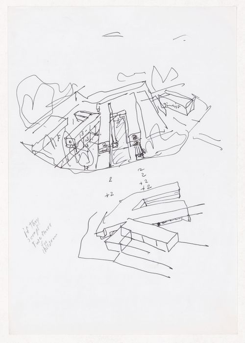 Sketch axonometric views for Escola Pré-primária e Primária, Alcoi, Spain