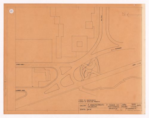 Site plan for Posto de abastecimento da SACOR, Matosinhos, Portugal