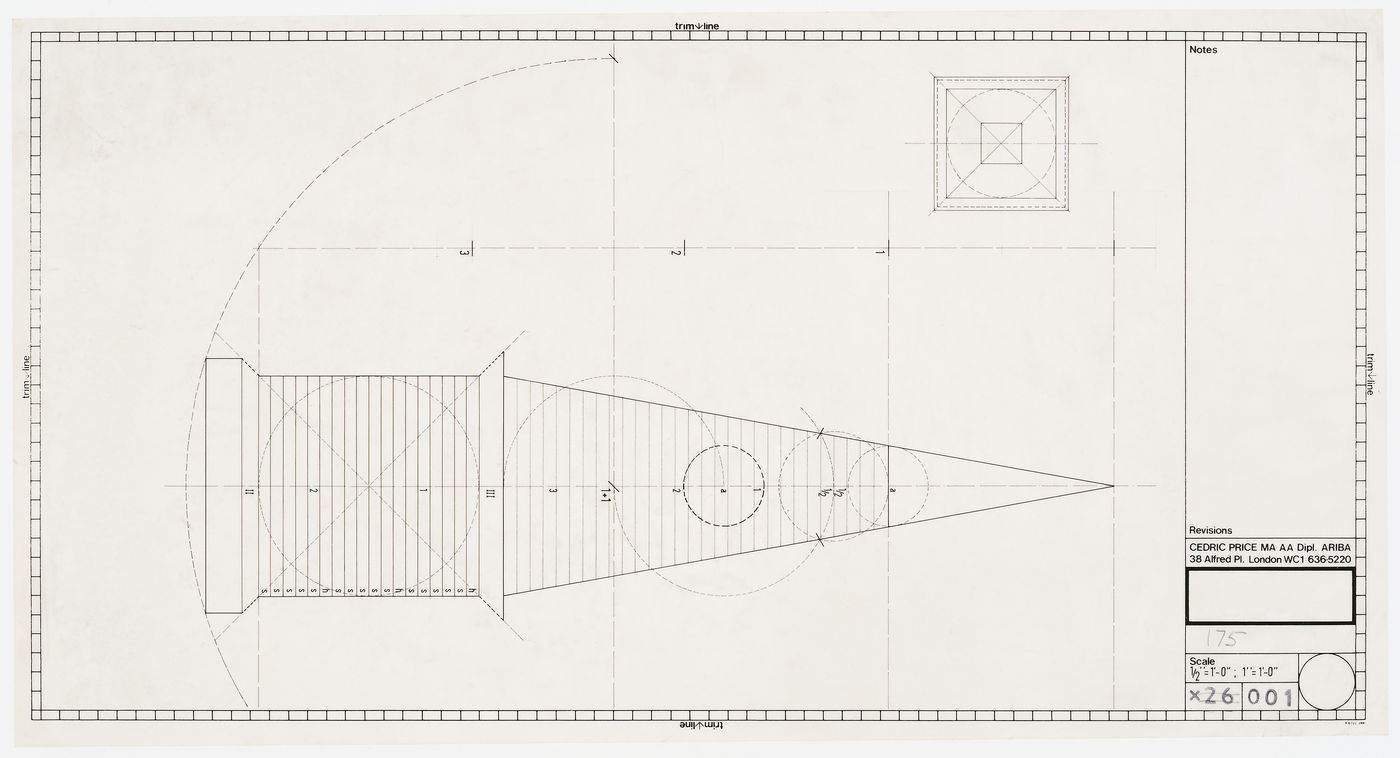 Oblique: plan and elevation