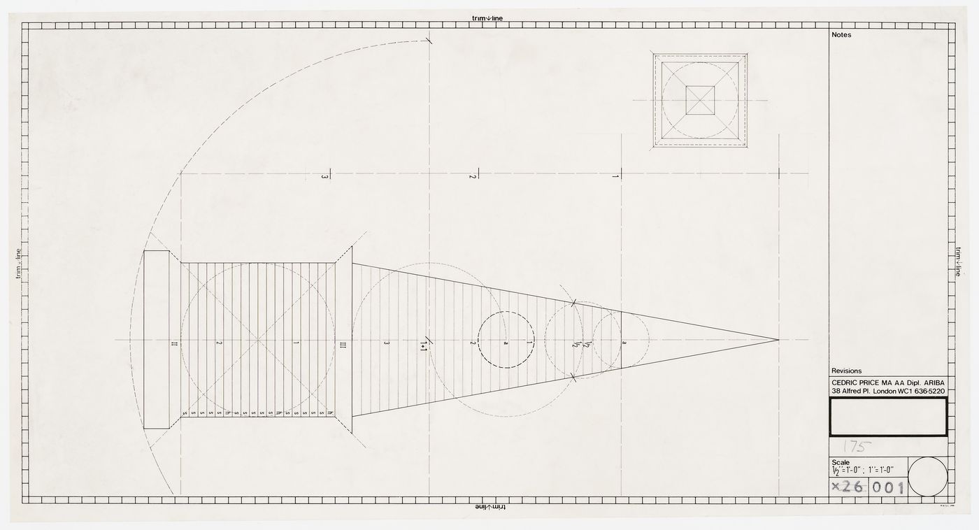 Oblique: plan and elevation