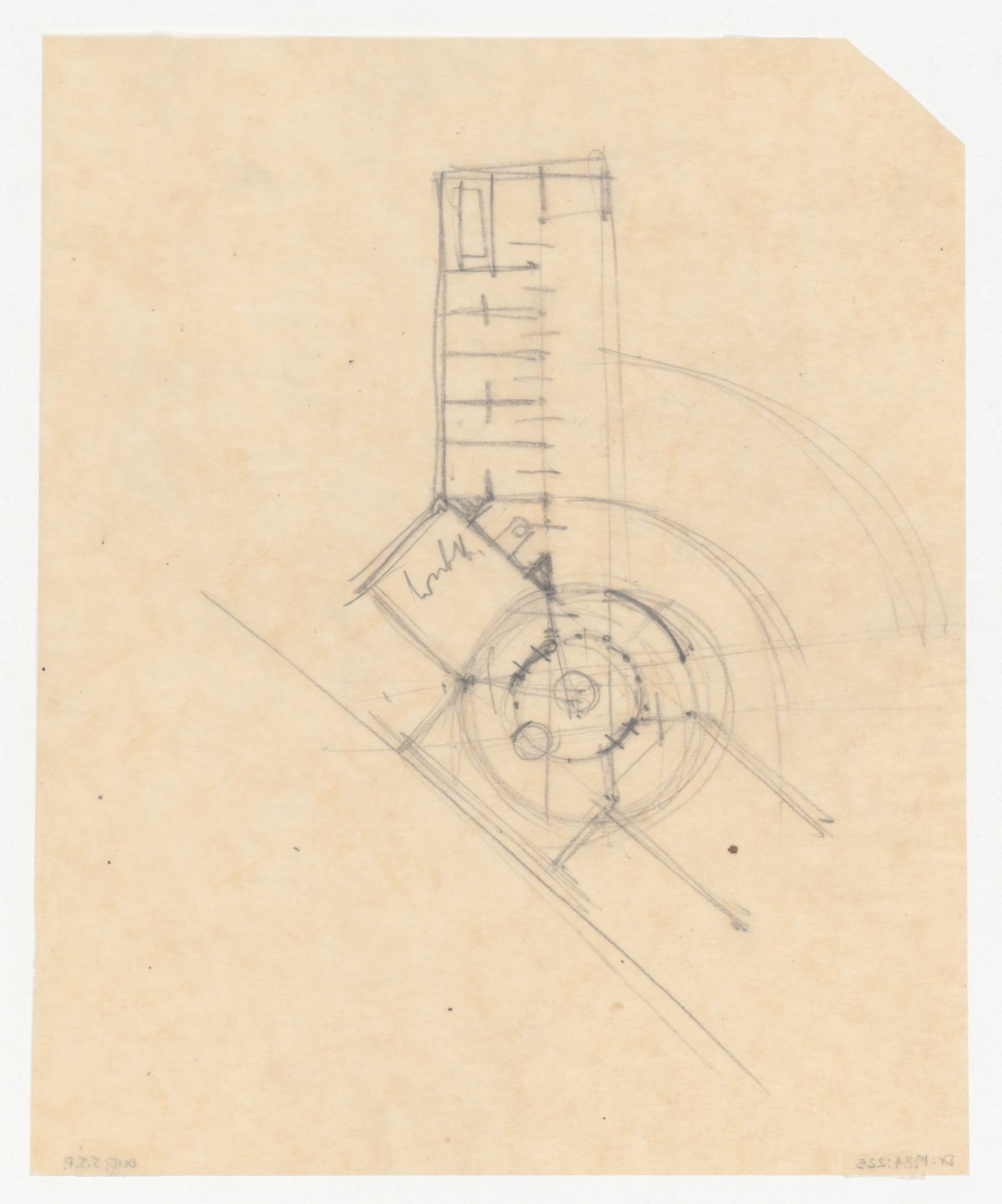 Sketch plan for a city hall for the reconstruction of the Hofplein (city centre), Rotterdam, Netherlands