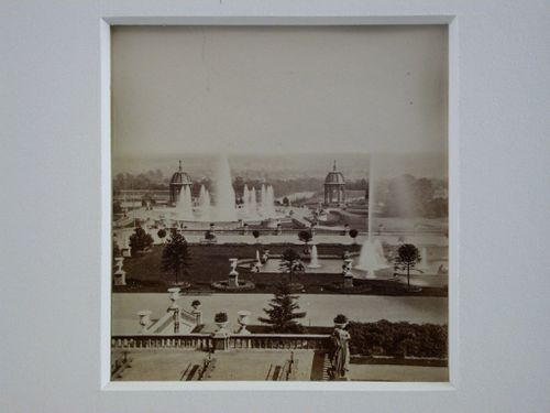 View of the grounds and fountains, Crystal Palace, England