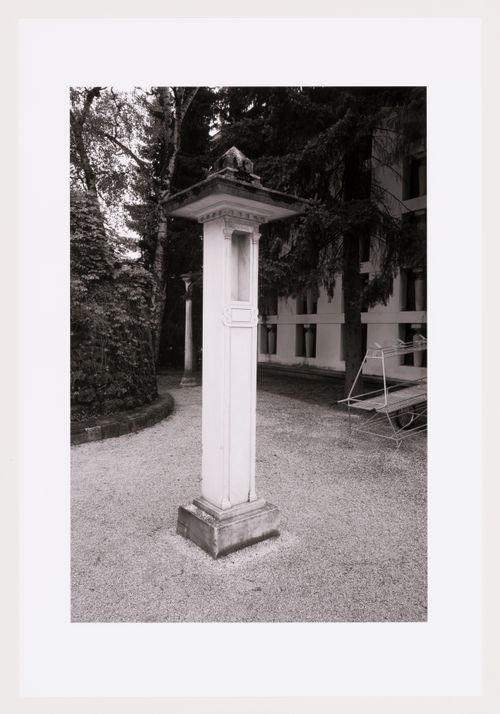 Column in courtyard, Zale Cemetery, Ljubljana, Slovenia
