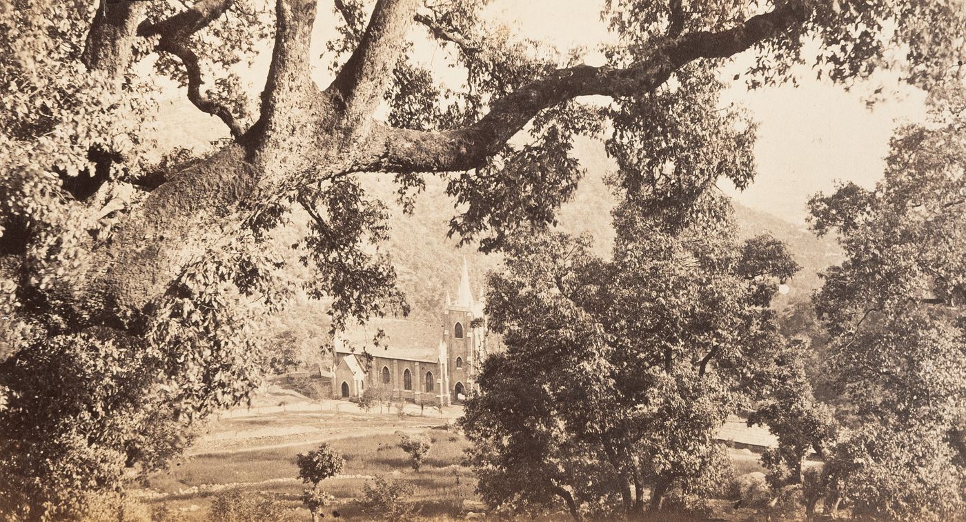 View of Church of St. John-in-the-Wilderness, near Dharamsala, India