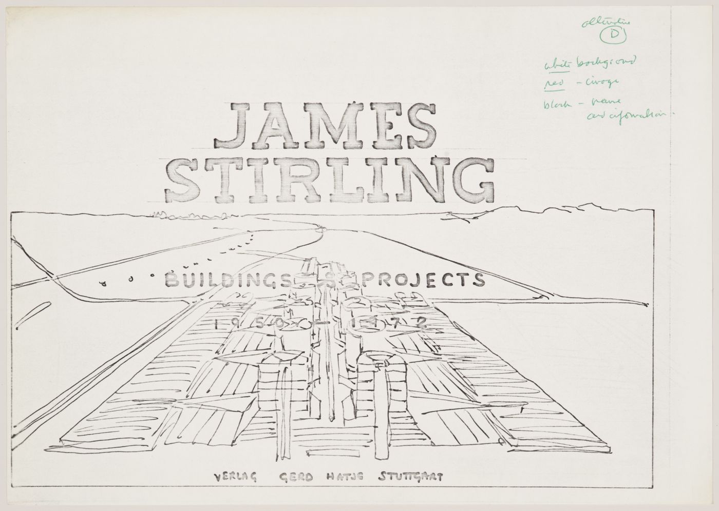 Annotated study for book jacket cover
