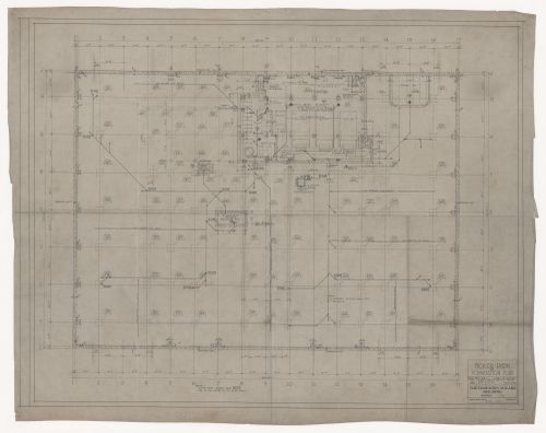 Boiler room and foundation plan for Dominion Square Building, Montreal, Québec