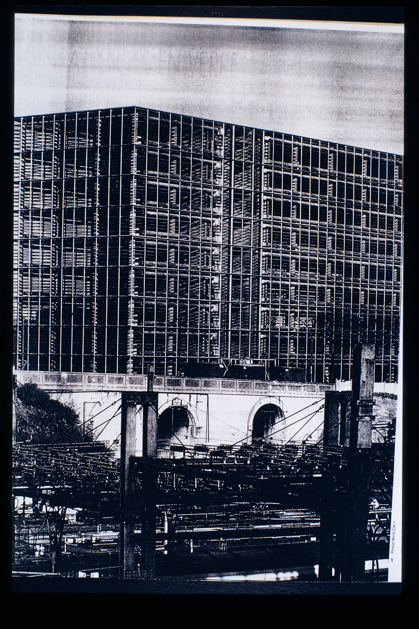 Slide of a photograph of Industrial Hotel, Paris, by Dominique Perrault