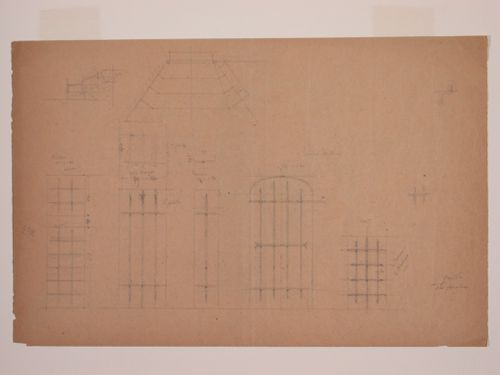 Drwg rel.to Chateau de Lanchneil (?) - door elevations/details