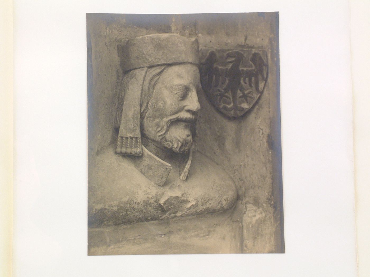 Plate from portfolio ''Svaty Vit (St. Vitus or St. Guy), various interior and exterior views of the cathedral under construction, Prague, Czech Republic''