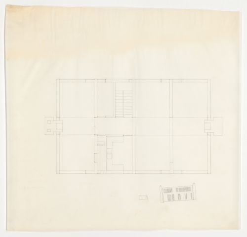 Plan with sketch for Piano Houses