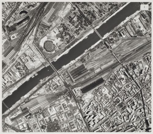 Bibliothèque de France, Paris, France: aerial view of site