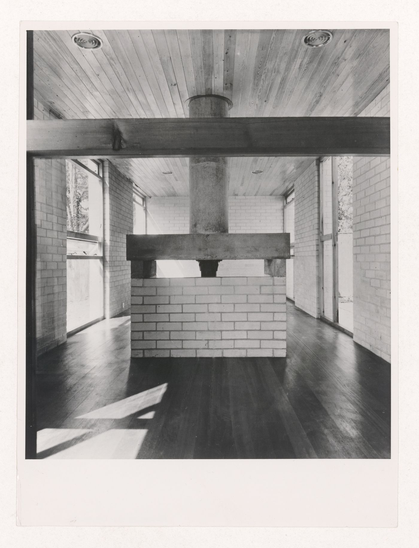 View of living room fireplace, House near Cowes, Isle of Wight, England