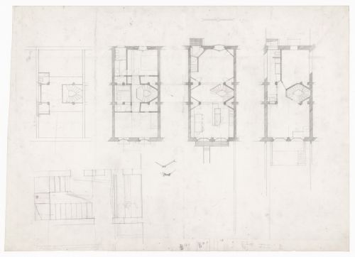 Floor plans for Casa Frea, Milan, Italy