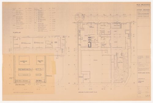 Landscape plan for Portland Hotel, Vancouver, British Columbia