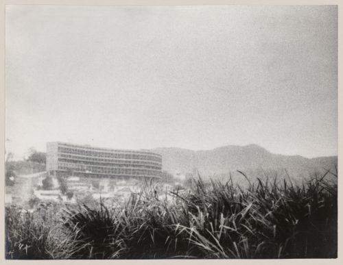 View of Pedregulho housing development, under construction, Rio de Janeiro, Brazil
