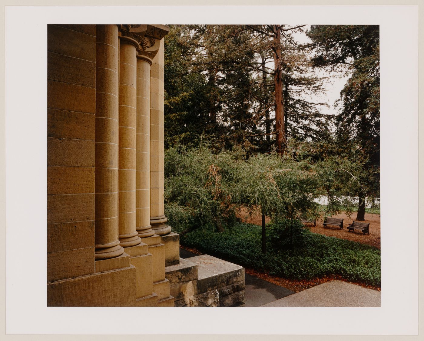 Viewing Olmsted: Detail of mausoleum, Stanford University, Palo Alto, California