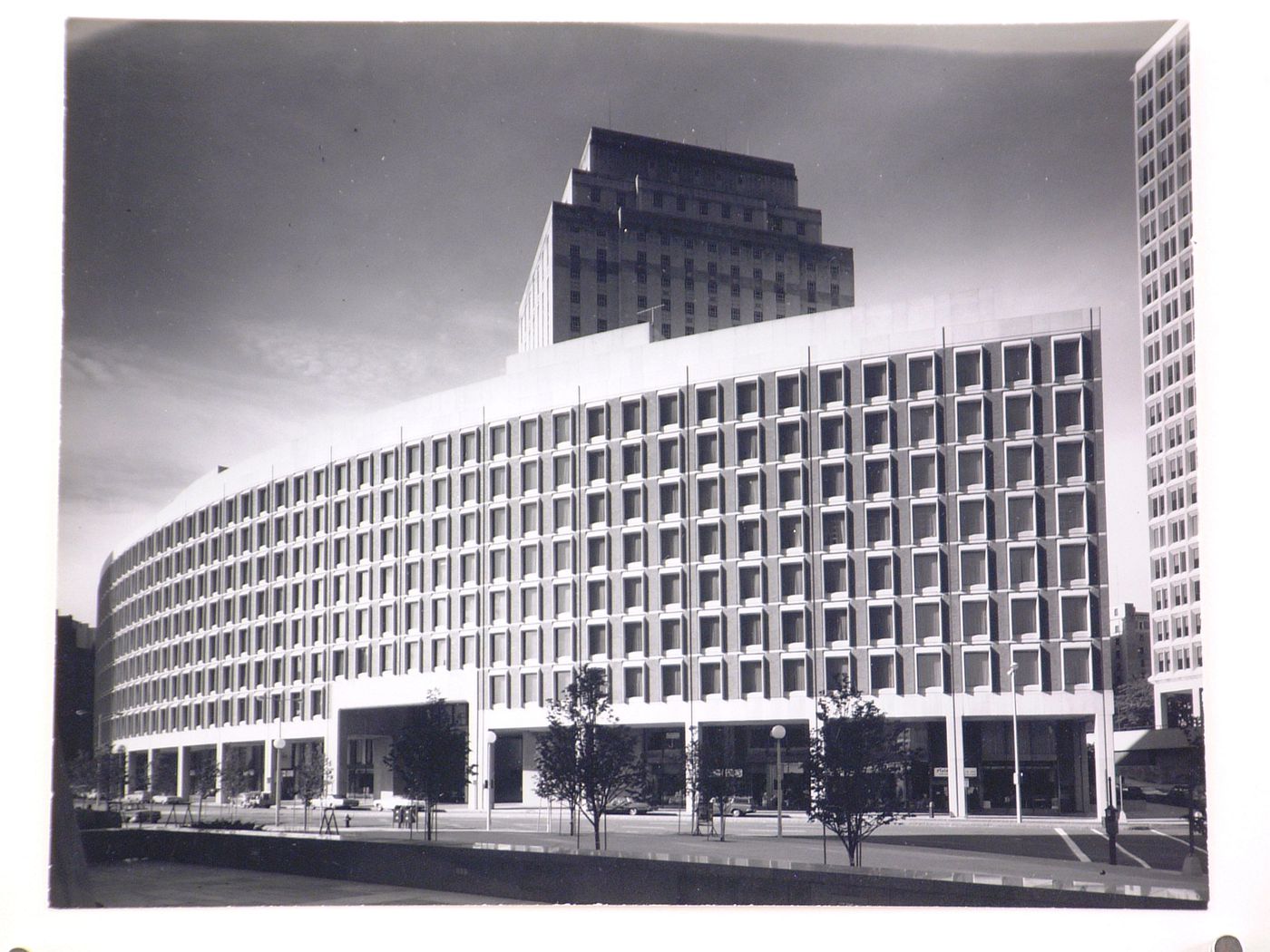 General view of the façade of the Center Plaza Building, Boston, Massachusetts, United States