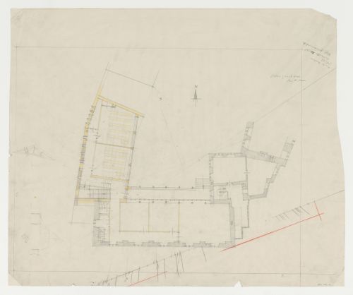 Plan for an addition to an existing building, possibly a school, Limburg an der Lahn, Germany