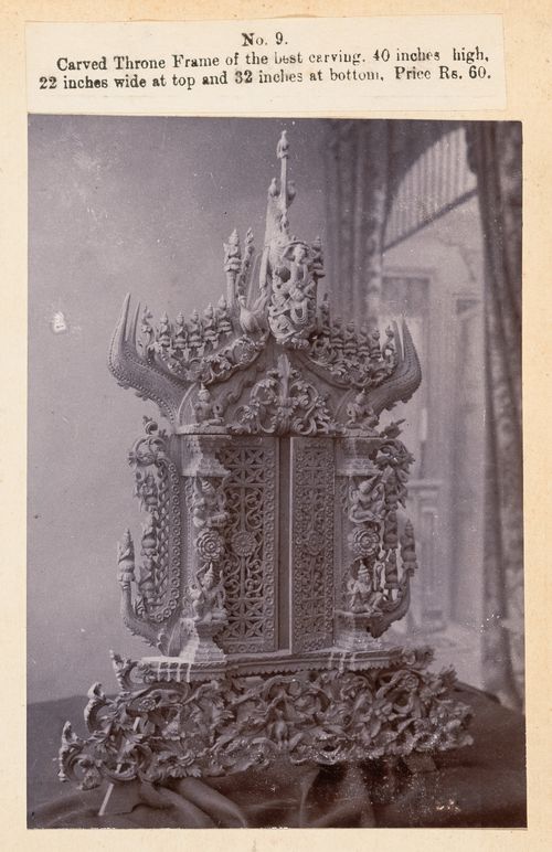 View of a frame, F. Beato Limited, C Road, Mandalay, Burma (now Myanmar)