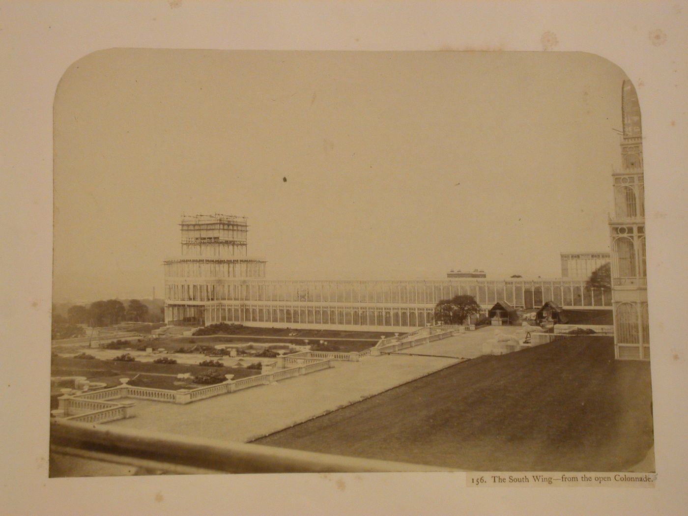 The South Wing, from the open Colonnade, Crystal Palace, Sydenham, England