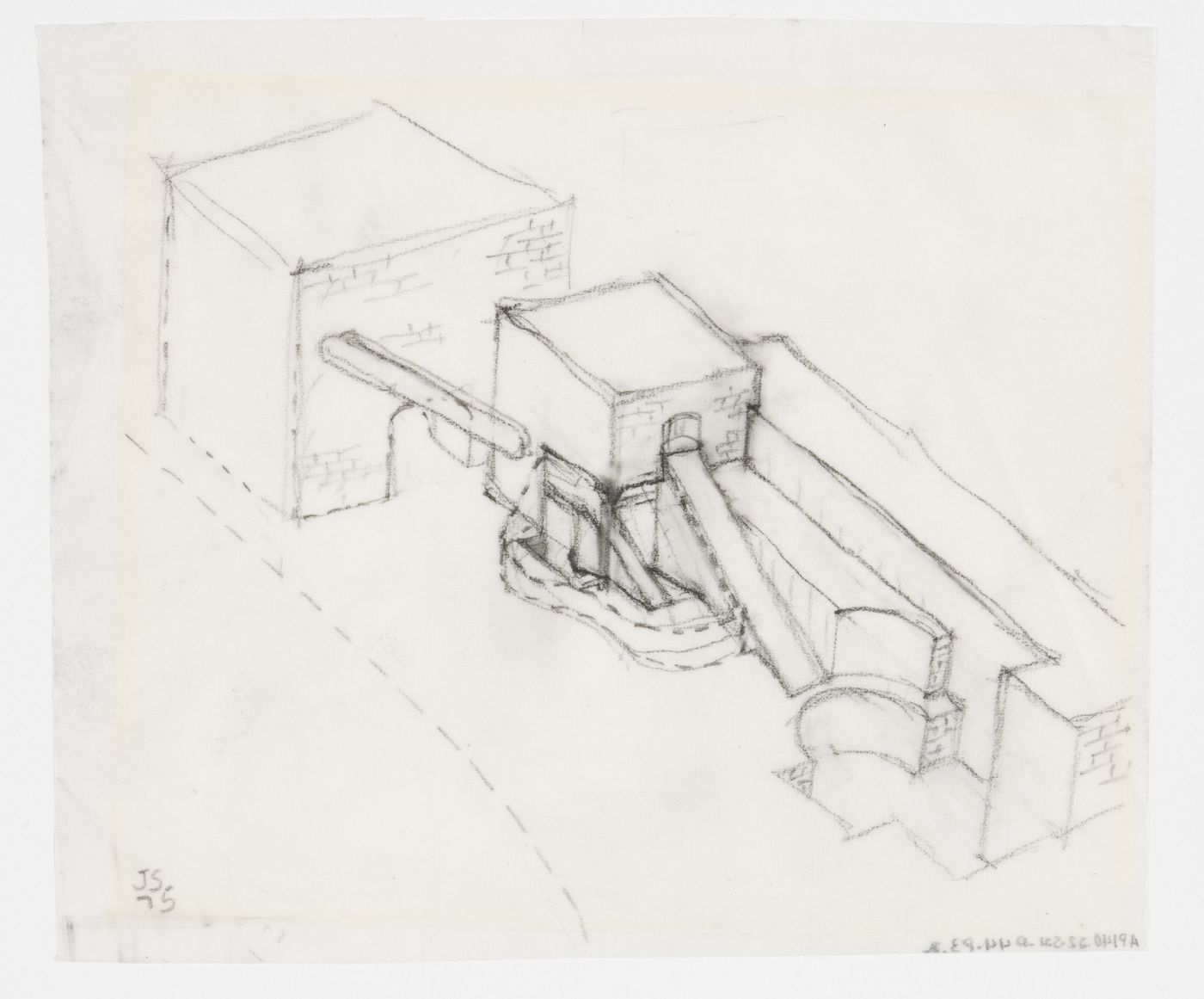 Wallraf-Richartz-Museum, Cologne, Germany: sketch perspective