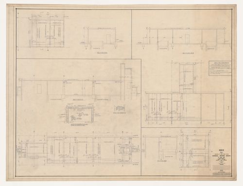 Coupes et détails des dalles et des poutres du plafond des penthouses, Imprimerie Nationale du Canada, Hull, Québec, Canada
