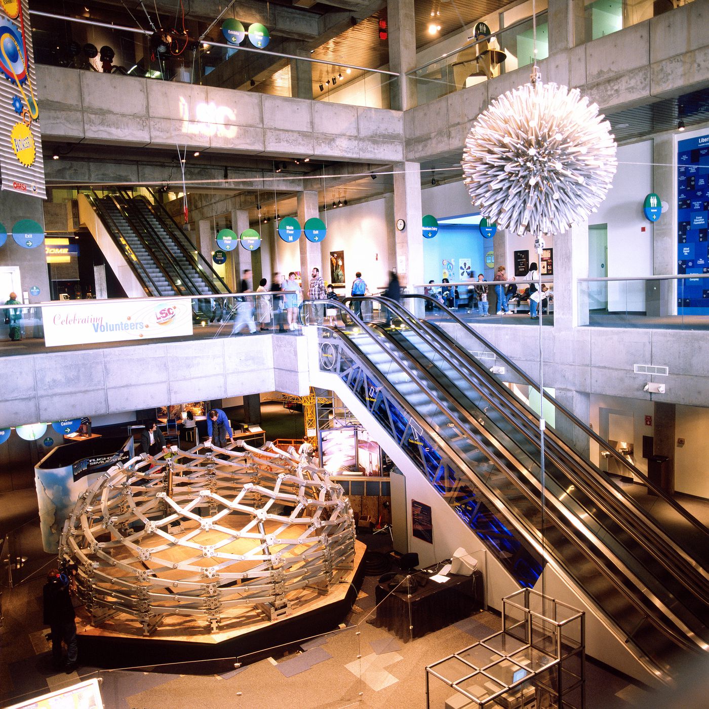 Iris Dome And Hoberman Sphere Liberty Science Center Jersey City New 