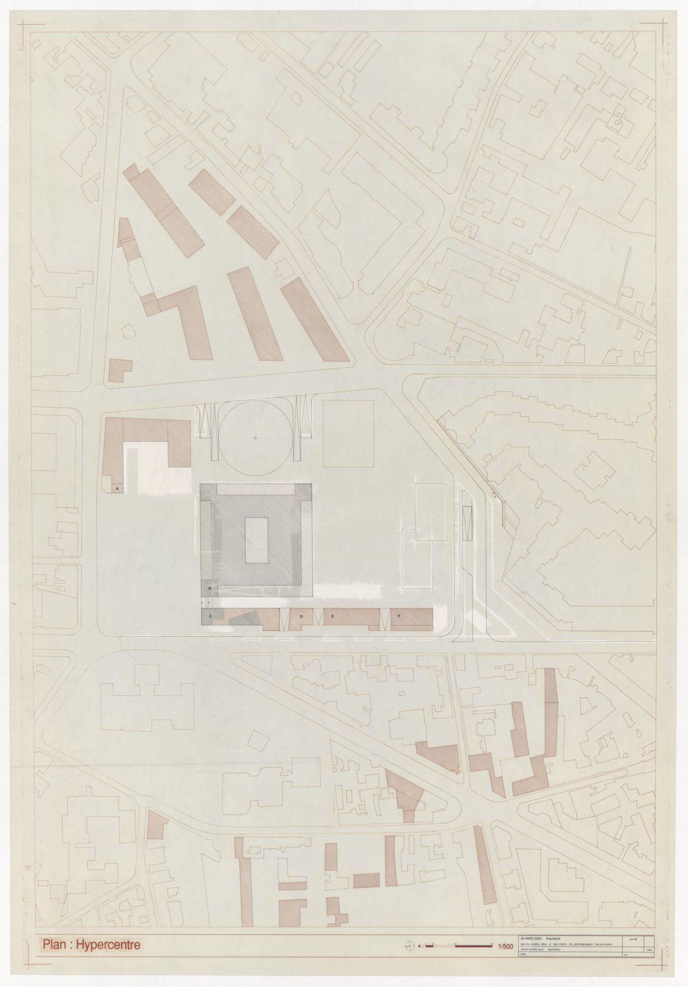 Site plan for Plano Centre Ville de Montreuil, Montreuil, France