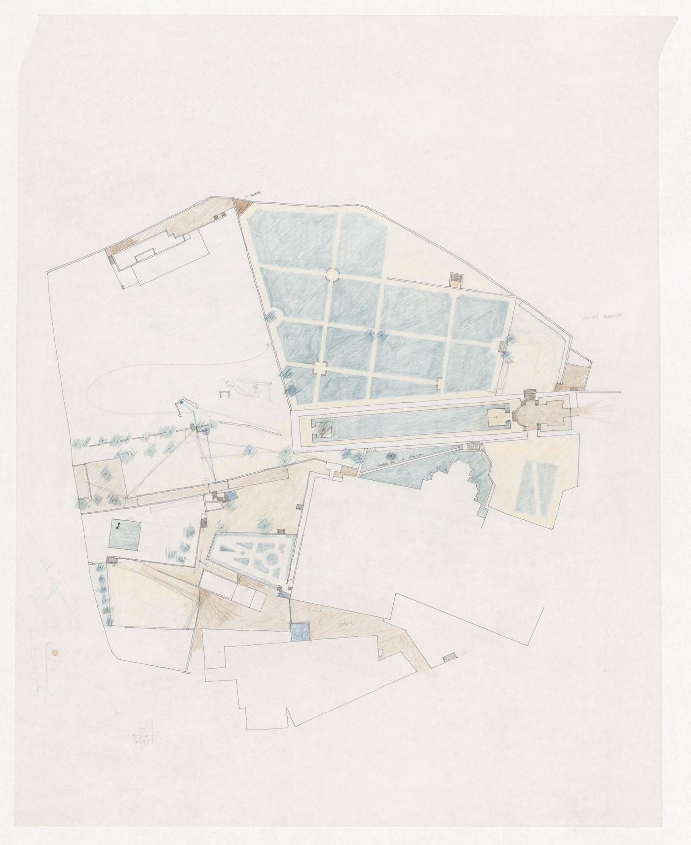 Plan for Parque de Santo Domingo de Bonaval, Santiago de Compostela, Spain